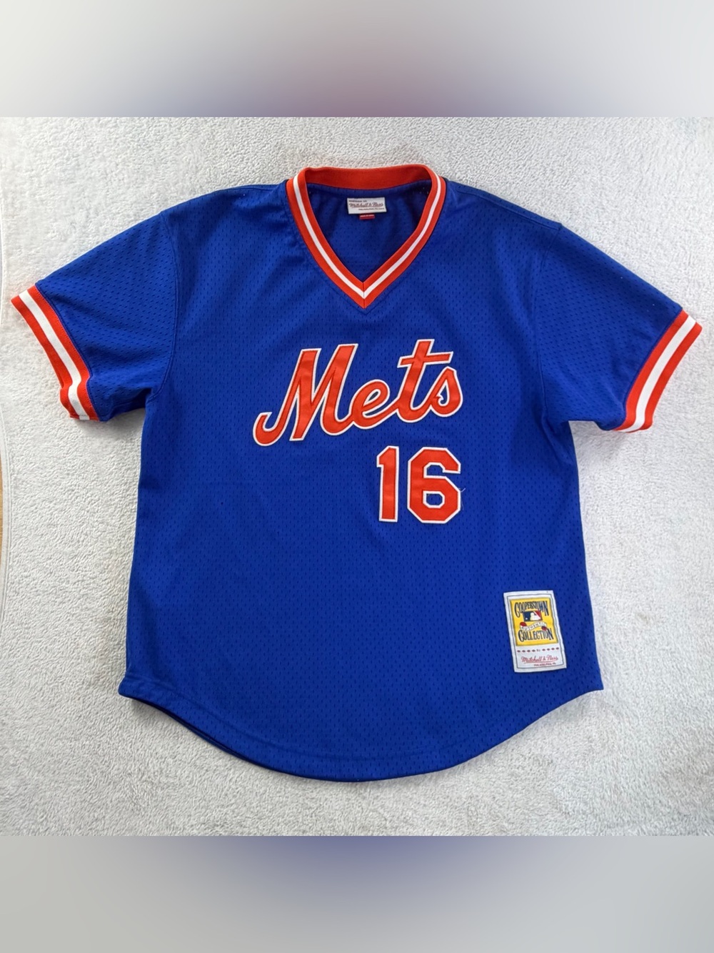 Mitchell & Ness Dwight Gooden #16 Mets 1986 Authentic BP Jersey 44 L